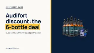Audifort discount: headline beside the six-bottle Audifort package photo with a best value badge on navy