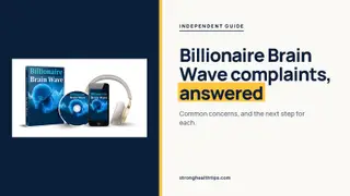 Billionaire Brain Wave reviews and complaints answered: headline on navy beside the box, disc, phone and headphones mockup