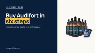 Buy Audifort: headline beside the six-bottle Audifort package photo with e-book covers on a navy panel