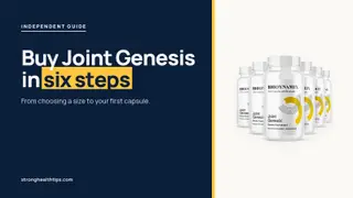 Buy Joint Genesis: headline beside the Joint Genesis bottle on a navy panel with a yellow edge