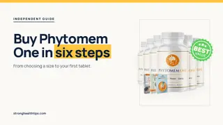 Buy Phytomem One: ordering guide headline beside the six-bottle Phytomem One package photo on a navy panel