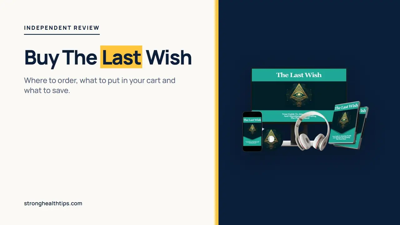 Buy The Last Wish: a headline about where to order and what to save beside the seller's mockup of digital recordings