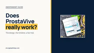 Does ProstaVive really work: headline beside a ProstaVive tub on a navy panel with a yellow edge