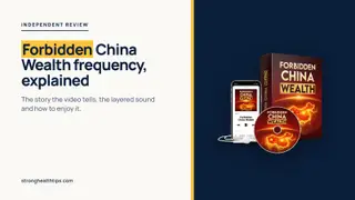 Forbidden China Wealth frequency: the story headline beside the seller's mockup of the digital audio on a navy panel