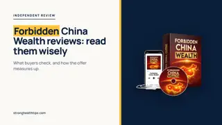 Forbidden China Wealth reviews: seller's mockup of the digital audio on a navy panel