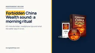 Forbidden China Wealth sound: the morning ritual headline beside the seller's mockup of the digital audio on a navy panel