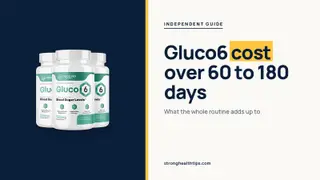 Gluco6 cost: headline beside the three-bottle Gluco6 package on warm white with a hairline frame