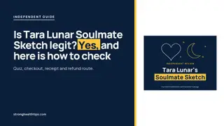 Is Tara Lunar Soulmate Sketch legit headline on navy with a yellow heart and moon graphic and a checklist look