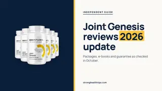 Joint Genesis reviews 2026: headline beside the six-bottle Joint Genesis package on a navy panel