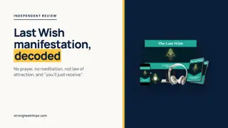The Last Wish manifestation: seller's product mockup of a monitor, phone and headphones on a navy panel