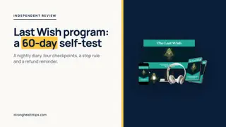 The Last Wish program: seller's product mockup of a monitor, phone and headphones on a navy panel