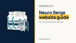 Neuro Serge official website: headline beside the two-bottle Neuro Serge package on warm white with a hairline frame