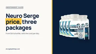 Neuro Serge price: headline beside the six-bottle Neuro Serge package priced from $49 a bottle on a navy panel