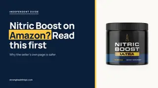 Nitric Boost Amazon question: a Nitric Boost Ultra jar beside a headline about what we found and what to do instead