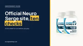 Official Neuro Serge site: headline beside a Neuro Serge bottle on a navy panel with a yellow edge