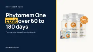 Phytomem One cost: headline beside the three-bottle Phytomem One package photo on a navy panel with a yellow edge