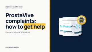 ProstaVive complaints: headline beside the three-tub ProstaVive package on a navy panel with a yellow edge