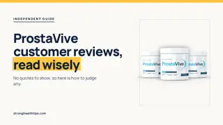 ProstaVive customer reviews: headline beside a ProstaVive tub on a warm white panel with a yellow bar