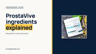 ProstaVive ingredients explained: headline beside a ProstaVive tub on fenugreek seeds on a navy panel