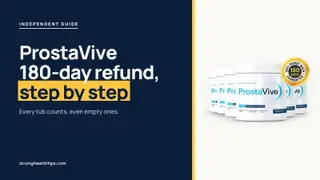 ProstaVive 180-day guarantee: headline beside the six-tub ProstaVive package on a warm white panel