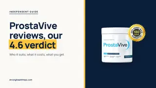 ProstaVive reviews: headline beside a ProstaVive tub on a navy panel with a yellow edge