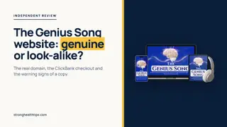 The Genius Song website: product mockup of the audio track on a navy panel