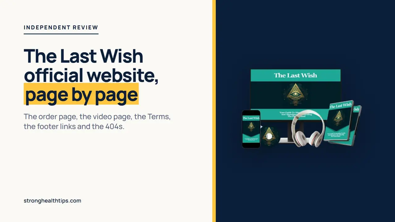 The Last Wish official website: seller's mockup of digital recordings on a navy panel