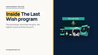 The Last Wish program: seller's mockup of a monitor, phone, headphones and disc cases on a navy panel