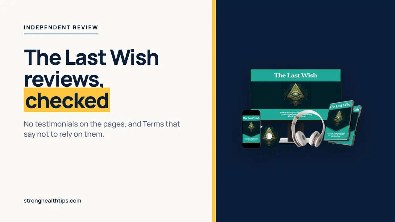 The Last Wish reviews: seller's mockup of the digital recordings on a navy panel