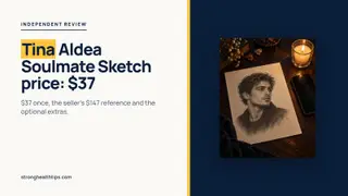 Tina Aldea Soulmate Sketch price: a headline showing $37 one time beside our own pencil-style sketch on a navy panel