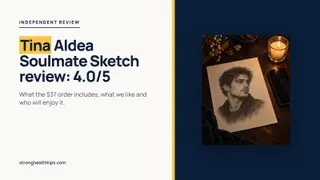 Tina Aldea Soulmate Sketch review: a headline with our 4.0 out of 5 verdict beside a pencil-style sketch with a candle