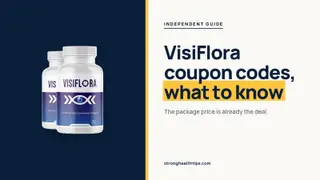 VisiFlora coupon codes: headline beside the three-bottle VisiFlora package on a warm white panel with a yellow bar