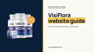 VisiFlora official website: headline beside the single VisiFlora bottle on a navy panel with a yellow edge