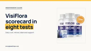 VisiFlora reviews consumer reports style: headline beside the six-bottle VisiFlora package on a warm white panel