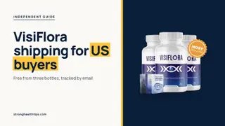 VisiFlora USA: headline beside the three-bottle VisiFlora package on a warm white panel with a yellow bar