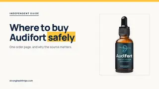 Where to buy Audifort: headline beside the Audifort dropper bottle on a navy panel with a yellow edge