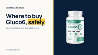 Where to buy Gluco6: headline beside the Gluco6 bottle on a navy panel with a yellow edge