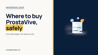 Where to buy ProstaVive: headline beside a ProstaVive tub on a warm white panel with a yellow bar