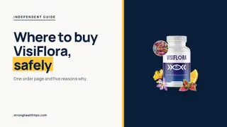 Where to buy VisiFlora: headline beside the six-bottle VisiFlora package on a warm white panel with a yellow bar