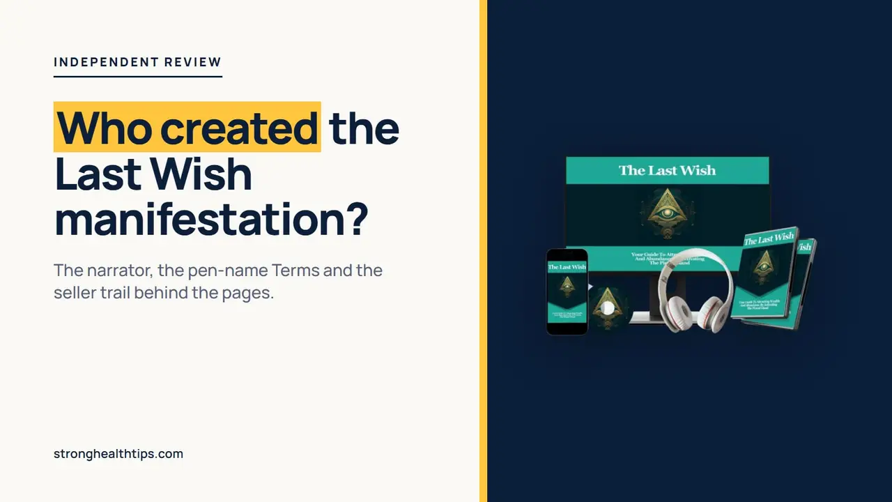Who created The Last Wish manifestation: seller's mockup of digital recordings on a navy panel