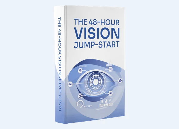 VisiFlora for sale: the cover of The 48-Hour Vision Jump-Start, one of the three e-books in every box
