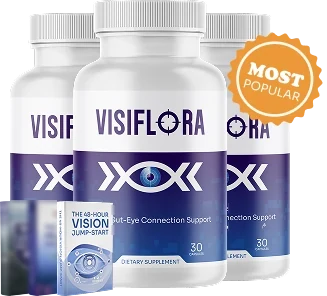 VisiFlora cost: the three-bottle VisiFlora package that covers 90 days, labeled most popular