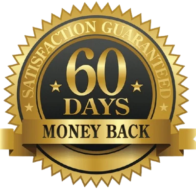 VisiFlora money-back guarantee: the seller's 60-day money-back guarantee seal
